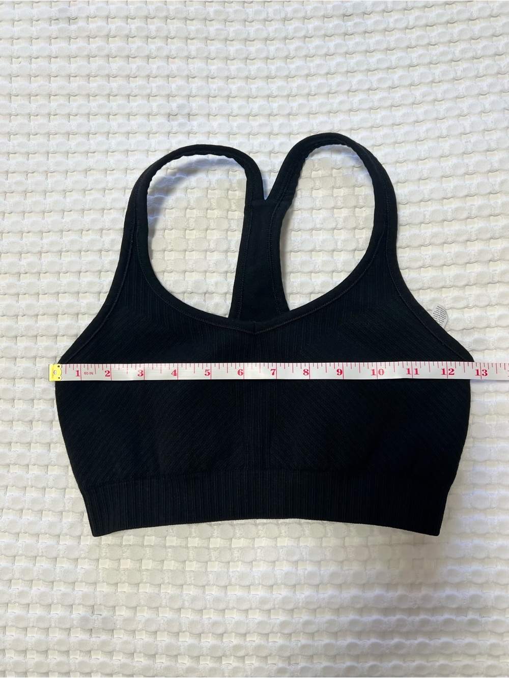 Athleta Black Ribbed Racerback Sports Bra - Picture 6 of 6